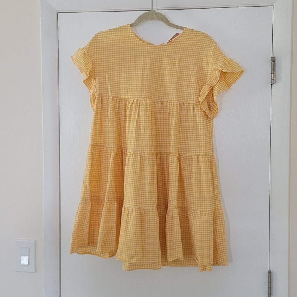 Zara Yellow Gingham Dress